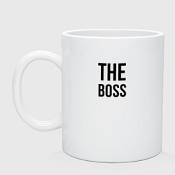 Кружка керамическая The boss - Couple, цвет: белый