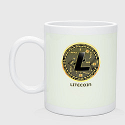 Кружка керамическая Litecoin крипта, цвет: фосфор