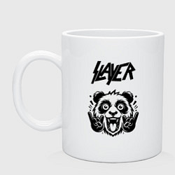 Кружка керамическая Slayer - rock panda, цвет: белый