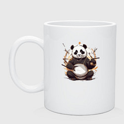 Кружка керамическая Спокойствие панды, цвет: белый