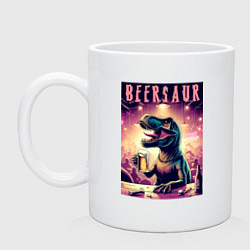 Кружка керамическая Beersaur - fantasy ai art, цвет: белый