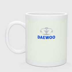 Кружка керамическая Daewoo sport auto logo, цвет: фосфор