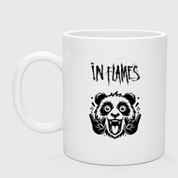 Кружка керамическая In Flames - rock panda, цвет: белый