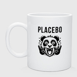 Кружка керамическая Placebo - rock panda, цвет: белый