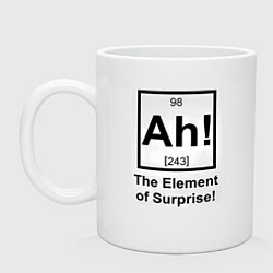 Кружка керамическая Элемент удивления, цвет: белый