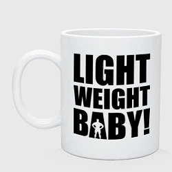 Кружка керамическая Light weight baby, цвет: белый