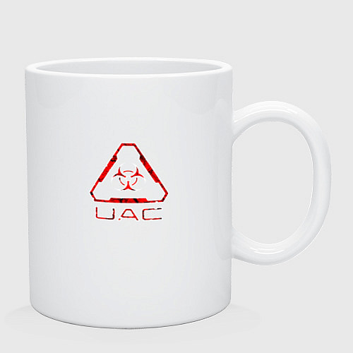 Кружка UAC красный повреждённый / Белый – фото 2
