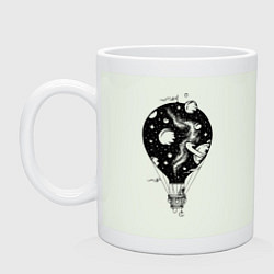 Кружка керамическая Космический воздушный шар, цвет: фосфор