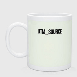Кружка керамическая Utm source, цвет: фосфор