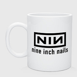 Кружка керамическая NIN: Nine inch nails, цвет: белый