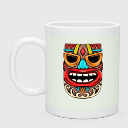 Кружка керамическая Tiki mask, цвет: фосфор