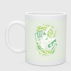 Кружка керамическая One piece зоро зеленый вихрь, цвет: фосфор