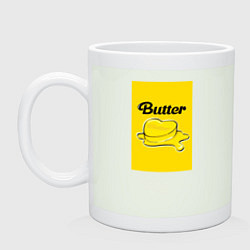 Кружка керамическая Butter масло, цвет: фосфор