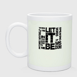 Кружка керамическая Let It Be, цвет: фосфор