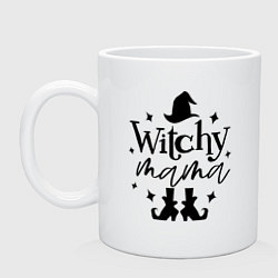 Кружка керамическая Witchy mama, цвет: белый