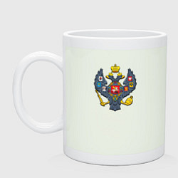 Кружка керамическая Двуглавый орёл герб, цвет: фосфор