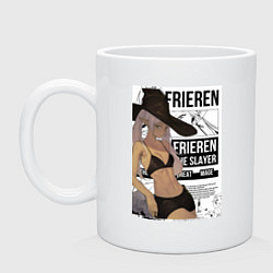 Кружка керамическая Frieren She Slayer, цвет: белый