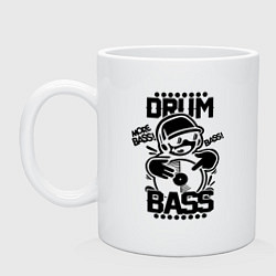 Кружка керамическая Drum n Bass: More Bass цвета белый — фото 1