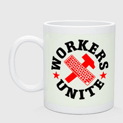 Кружка керамическая Работники клавиатуры, цвет: фосфор