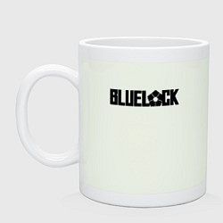 Кружка керамическая Bluelock - блюлок надпись, цвет: фосфор