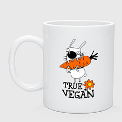 Кружка керамическая True vegan (истинный веган), цвет: белый