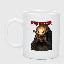 Кружка керамическая Predator scream, цвет: белый
