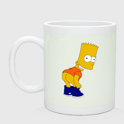 Кружка керамическая Барт без штанов, цвет: фосфор