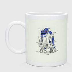 Кружка керамическая R2-D2, цвет: фосфор