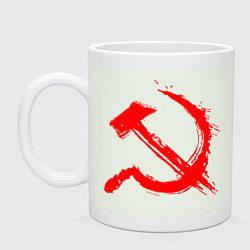 Кружка керамическая Sickle and hammer red paint, цвет: фосфор