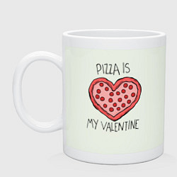 Кружка керамическая Pizza for valentine, цвет: фосфор