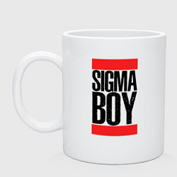 Кружка керамическая Sigma boy, цвет: белый