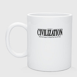 Кружка керамическая Civilization - game, цвет: белый