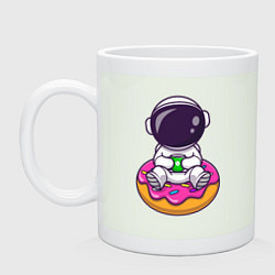 Кружка керамическая Donut spaceman, цвет: фосфор