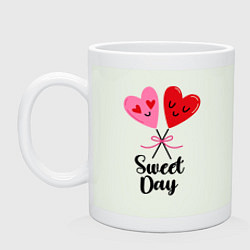 Кружка керамическая Сладкий день, цвет: фосфор