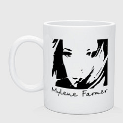 Кружка керамическая Милен Фармер, цвет: белый
