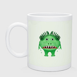 Кружка керамическая Рыдающий зеленый монстр, цвет: фосфор