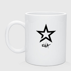 Кружка керамическая Eva - star, цвет: белый