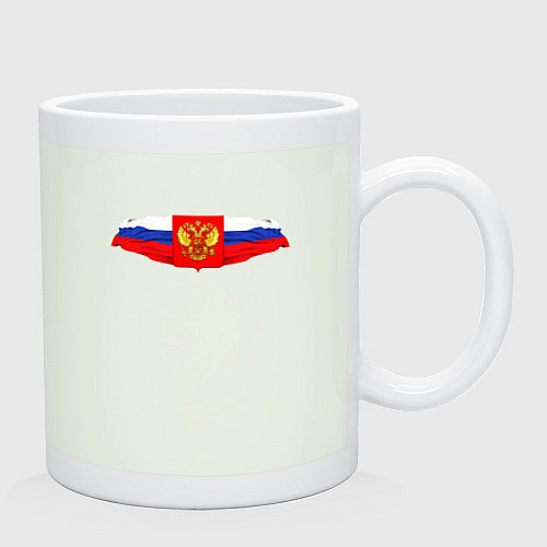 Кружка Флаг и герб россии: мы русские с нами бог / Фосфор – фото 2