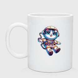 Кружка Котёнок бравый космонавт - нейроарт