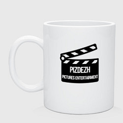 Кружка керамическая Pizdezh pictures entertainment, цвет: белый