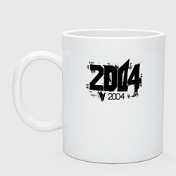 Кружка керамическая 2004 год, цвет: белый