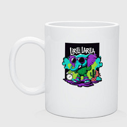 Кружка керамическая Лирили Ларила итальянские мемы, цвет: белый