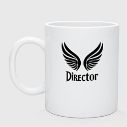 Кружка керамическая Крылатый директор, цвет: белый