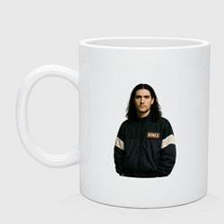 Кружка керамическая Bones спортивный стиль, цвет: белый