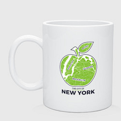 Кружка керамическая Сity of New York, цвет: белый