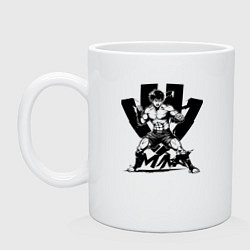 Кружка керамическая ММА аниме, цвет: белый