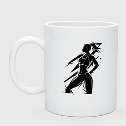 Кружка керамическая Графффити фитоняшка, цвет: белый