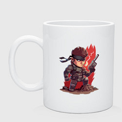 Кружка керамическая Metal Gear Солид Снейк, цвет: белый