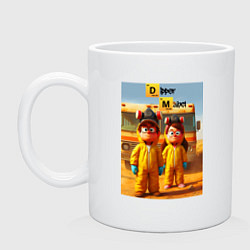 Кружка керамическая Диппер и Мэйбл пустились во все тяжкие, цвет: белый