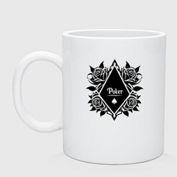 Кружка керамическая Розы и пики, цвет: белый